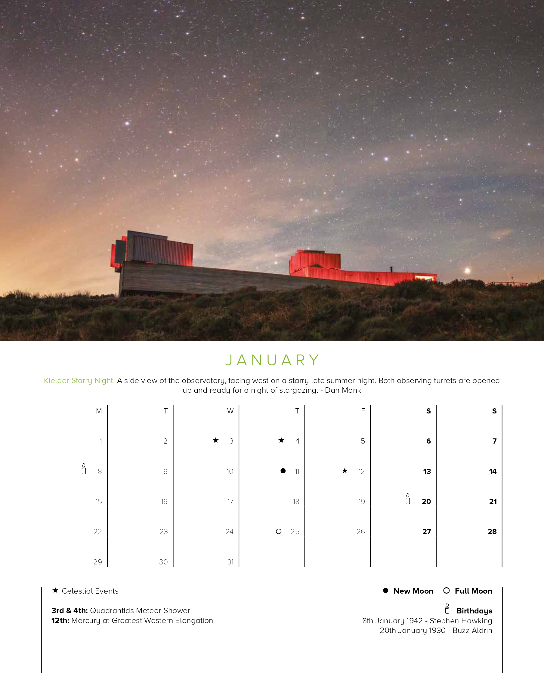 Gift Shop Kielder Observatory 2024 Calendar